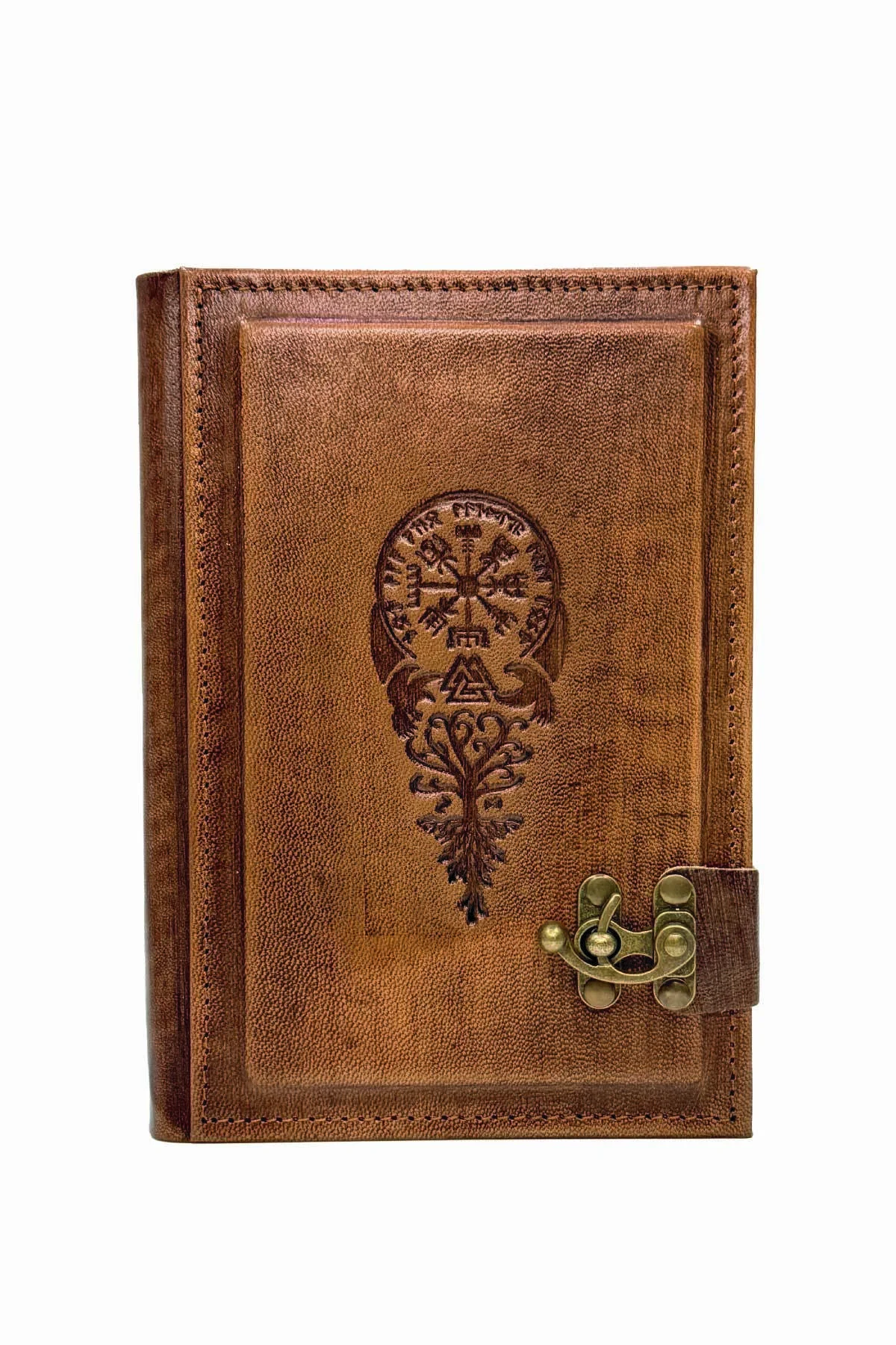 Hakiki Deri El Yapımı Defter - VİKİNG PUSULASI